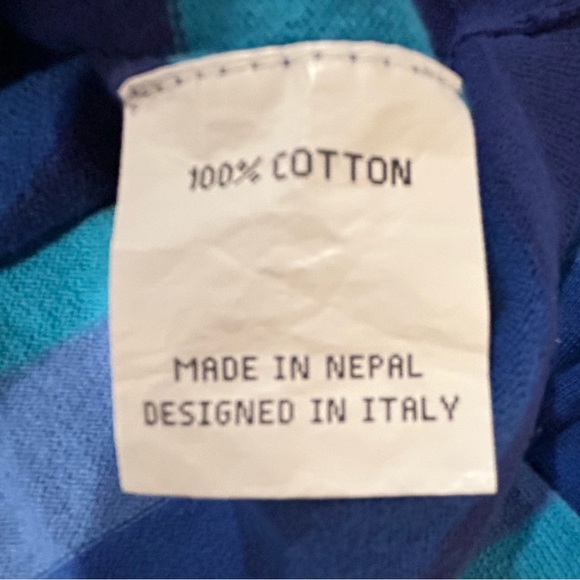 Happy Sheep Striped Short Sleeve Sweater, Size S - Picture 5 of 6